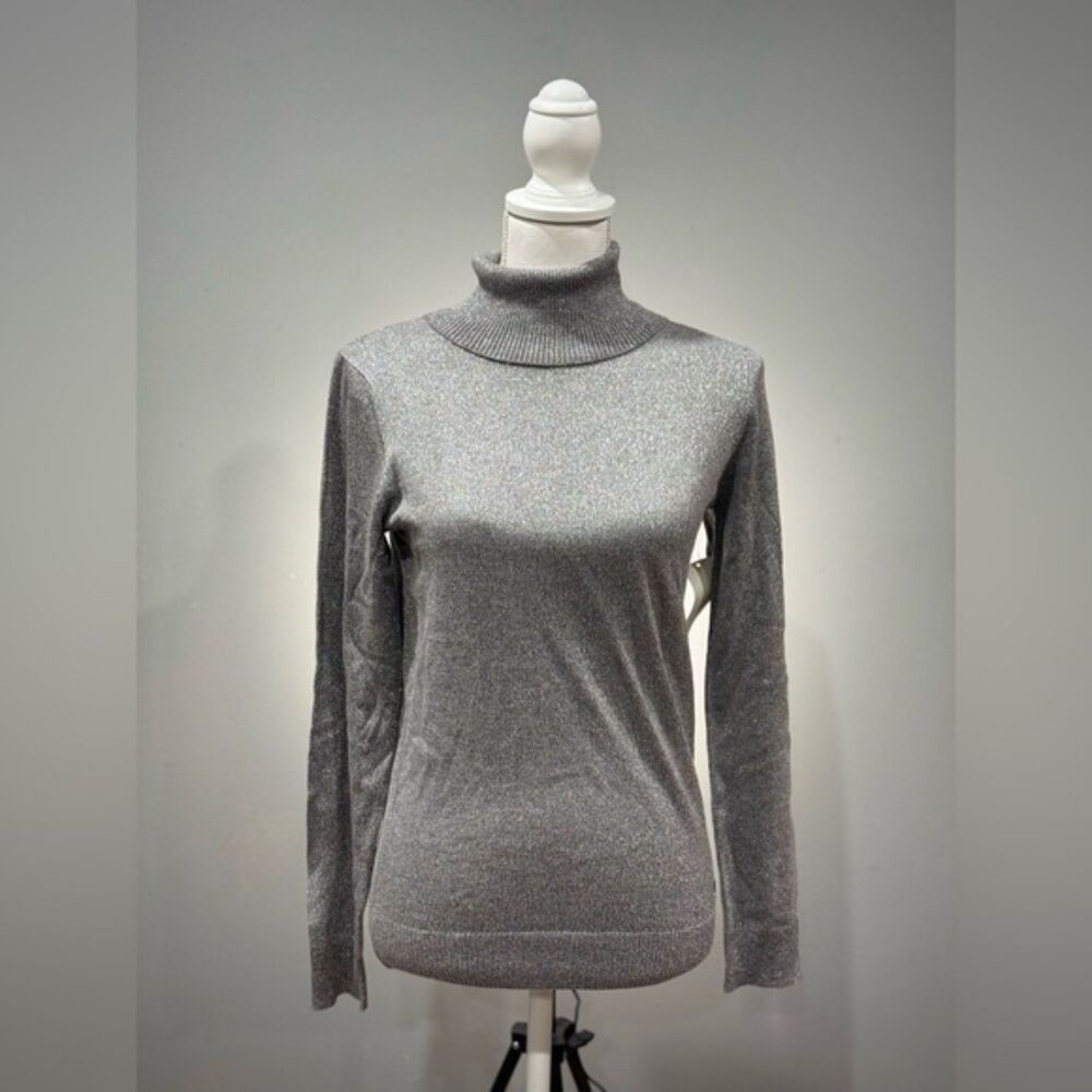 CLEARANCE! Silver Calvin Klein Lightweight Turtleneck Sweater Size S NWT